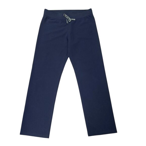 Figs High Waisted Livingston Basic Scrub Pant Womens Medium Navy Uniform Work - Picture 1 of 11